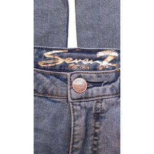 Seven 7‎ Womens Jeans Size 10 Blue Denim Distressed Slim Flare